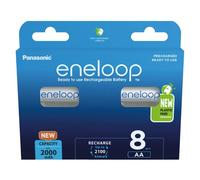 8 x Panasonic Eneloop AA batteries 2000mAh Rechargeable Ni-MH Accu LR6 BK-3MCCE