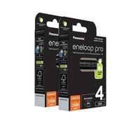 8 x Panasonic Eneloop PRO AA batteries 2500mAh Rechargeable HR6 Ni-MH BK-3HCDE