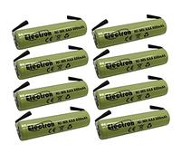 8 x Rechargeable Battery Ni-Mh AAA Mini Stylus AAA 1.2 V 600 mAh with soldering Terminals Flap Tabs for Pack Rechargeable Battery Packs