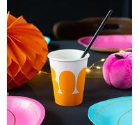 8 x Recyclable Halloween Disposable Paper Cups - | Eco-Friendly and Leakproof Quality Disposable Drinkware Perfect for Your Spooky Gatherings"