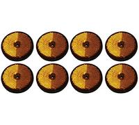 8 x Round Amber Side Reflectors for Trailers,Orange, Fits Ifor Williams, Maypole