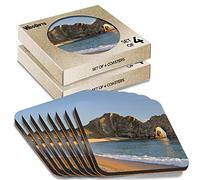 8 x Square Coasters - Durdle Door Lulworth Dorset England Cork Backed MDF Glossy Tea Coffee Accessory #50796