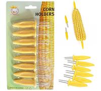 8 x Stainless Steel Corn ON The COB Holders BBQ PRONGS SKEWERS Forks Party