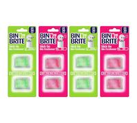 8 x Stick ON Bin Freshener Smelling FRESH Dustbins Swing Pedal Air Fragrance Berry Blast | Citronella & Lemongrass | UK FREE P&P