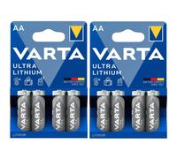 8 x VARTA AA Ultra Lithium Batteries 1.5V - L91 HR06 LR06 R6 MN1500 6106 Blink
