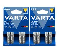 8 x VARTA AAA Ultra Lithium Batteries 1.5V - L92 HR03 LR03 R3 MN00 6103
