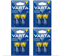 8 x VARTA C Long Life POWER Alkaline Batteries - LR14 R14 MX1400 E93 MN1400 BABY