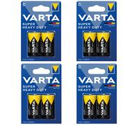 8 x VARTA C Super Heavy Duty Zinc Batteries LR14 R14 MX1400 E93 MN1400 B2 BABY