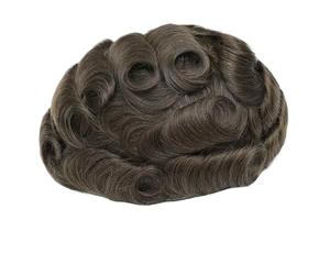 8"X10"Man Hairs Prosthesis Breathable French Lace with PU Perimete Toupee for Men, Human Wig System Men's Hairpiece for Cover Thinning Hair(5#,30mm Wave)