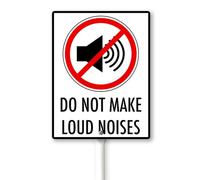 8"x12" Do Not Make Loud Noises Yard Sign with Stake