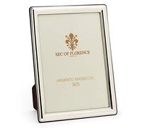 8"x6" in Hallmarked Solid Sterling Silver 925 Photo Picture Frame with Mahogany Wood Back 7370/15x20