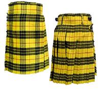 8 Yard Kilts Scottish Mens Kilts 16oz, Casual Kilt - Macleod of Lewis (36") Yellow