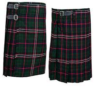 8 Yard Kilts Scottish Mens Kilts 16oz, Casual Kilt - National Scottish (40") Green