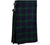 8 Yard Kilts Scottish Mens Kilts 16oz, Casual Kilt - Plain Black (34")
