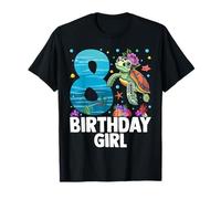 8 Year Old Birthday Girl 8th Sea Turtle Ocean T-Shirt