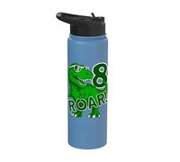 8 Years Dino Roar Dinosaur 8TH Birthday Stainless Steel Insulated Water Bottle