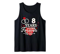 8 Years Down Forever to Go Shirt Romantic Anniversary Tank Top