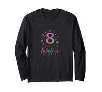 8 Years of Fabulous: Magical Birthday Celebration Long Sleeve T-Shirt, Adult Unisex, Black, M