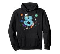 8 Years Old Birthday Boy Gifts Space 8th Birthday Pullover Hoodie