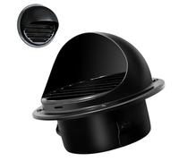 80 100 120 150 180mm Black Round Extractor Fan Vent Cover, Weatherproof 304 Stainless Steel Air Vent Covers for Walls, Soffit Vents Outside, Built in Fly Screen Mesh, Free Gloves(150mm/5.9in)