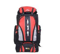 80/100L Ultra Lightweight Hiking Backpack, Treer Foldable Multi-Functional Casual Rucksack Daypack Bag for Camping Trekking Cycling Travelling Climbing Mountaineer Outdoor Sport (100L,red)