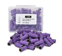80/120 / 150/180 / 240Grit Nail Sanding Bands, 50pcs purple 240 | 50 / 80 / 60Pcs Professional Sanding Bands, Nail Manicure, File Sand Piece Set, Fine Grit