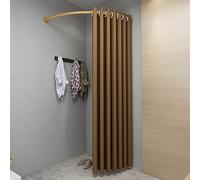 80-120CM Wall-Mounted Curt Rod with Ombre Drapes - Elet Room Divider for Boutique Wedding Dresses & Clothing Store Stylish Home Decor Solution