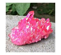 80-280gCrystal Cluster Natural Titanium Coating Rose red Quartz vug Plating Stone Flower Crystals Beautiful (Size : 150-180g)