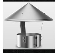 80-300mm Chimney Cap Tapered Top Chimney Cover, 201 Stainless Steel Adjustable Chimney Rain Caps, Hood Screen Roof Vent with Screws, for Fireplace Exhaust Exterior Stove Pipe(200mm/8.0in)