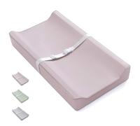 80 * 40 * 10CM Deluxe Anti-Roll Wedge Nappy Baby Changing Mat with Wipe-Clean PU Cover, Curved Sides and Raised Edge,Adjustable Safety Belt, Non-Slip, from Birth Upwards (Pink)