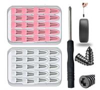 80/60/40 PCS Tire Repair Rubber Nails Kit with 2 Sizes,Screw in Tire Repair Plugs with Box and Screwdriver,T-ire R-epair Kit - Fast Self-Service T-ire R-epair Tools,TireRepair K-it for Car Truck