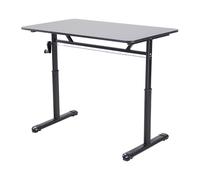 80*60cm Manual Height-Adjustable Office Desk in Black