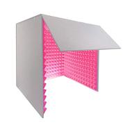 80 * 80 * 80CM Sound Proof Foam Panels Vocal Booth Portable Soundproof Booth for Desktop Studio Vocal Audio Music Recording Sound Recording Vocal Booth Box Sound Dampening (Color : Red)