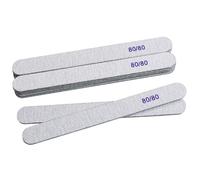 80/80 Grit Coarse Nail Files Set, 12Pcs Professional Double-Sided Washable Nail File for Natural or Acrylic Nails, Fingernails Buffer Files for Home Salon