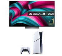 80"-84" Lg C5 83" OLED evo AI 4K HDR Smart TV 2025 (OLED83C54LA) & PlayStation 5 Digital Edition (Model Group, Slim) Bundle, Silver/Grey