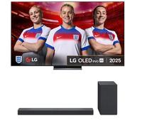 80"-84" Lg C5 83" OLED evo AI 4K HDR Smart TV 2025 (OLED83C54LA) & USC9S 3.1.3 Wireless Sound Bar Bundle, Silver/Grey