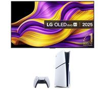 80"-84" Lg G5 83" OLED evo AI 4K HDR Smart TV 2025 (OLED83G54LW) & PlayStation 5 Digital Edition (Model Group, Slim) Bundle, Silver/Grey