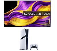 80"-84" Lg G5 83" OLED evo AI 4K HDR Smart TV 2025 (OLED83G54LW) & PlayStation 5 Pro Bundle, Silver/Grey