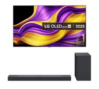 80"-84" Lg G5 83" OLED evo AI 4K HDR Smart TV 2025 (OLED83G54LW) & USC9S 3.1.3 Wireless Sound Bar Bundle, Silver/Grey