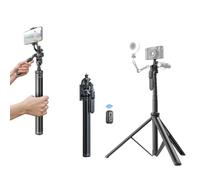 80.9" Professional Selfie Stick Tripod with Remote, All-in-1 Travel Light Phone Tripod Stand Compatible with Smartphone/Camera