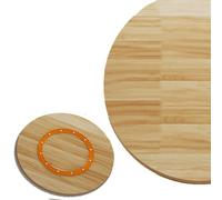 80 90 100cm Large Lazy Susan Dining Table Turntable Table Top Organizer Rotating Plate Round Serving Tray, Easy to Clean (Light Walnut,45cm/18in)