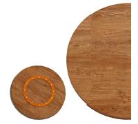 80 90 100cm Large Lazy Susan Dining Table Turntable Table Top Organizer Rotating Plate Round Serving Tray, Easy to Clean (Golden Oak,45cm/18in)