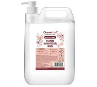 80% Alcohol Hand Sanitiser Gel Liquid Rub with Pump - 5L Litre - Kills 99% Bacteria, Germs - Hand Sanitizer 5L (Single) Antibacterial Hand Gel | Perfect for Spray Dispensers and use as Rubbing Alcohol
