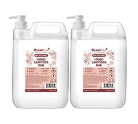 80% Alcohol Hand Sanitiser Liquid Rub with Pump - 5L Litre - Kills 99% Bacteria, Germs - Sanitizer (Pack of 2)