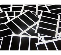 80 Black Stickers - Sticky Coloured Self Adhesive Labels for Colour Coding