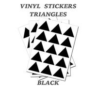80 Black Triangles - Removable Self Adhesive Waterproof Durable Vinyl Stickers - Digitally Cut to The Sticker Shape - Size 10mm