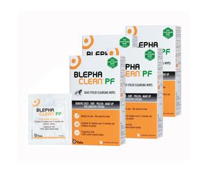 80 Blephaclean PF Daily Eyelid Wipes - Gentle Cleansing for Eyelids and Skin Around the Eyes | Suitable for Babies (over 3 months old), Children and
