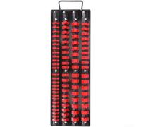80 Capacity Socket Organiser Tray, 1/4 3/8 1/2 Inch Drive Rail Holder, Portable Metal Storage Rack forSealey for Teng forFacom