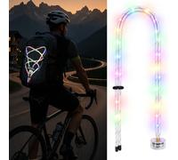 80 cm LED Flashing Light School Bag Safety Light, RGB Colourful LED Light Cord, Backpack Lamp, Reflectors Light for Hiking, Camping, Backpack, Can be Wrapped Around Prams, Children's Scooters, Hiking