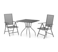 Garden Dining Set Outdoor Dining Table and Chairs Anthracite Steel vidaXL